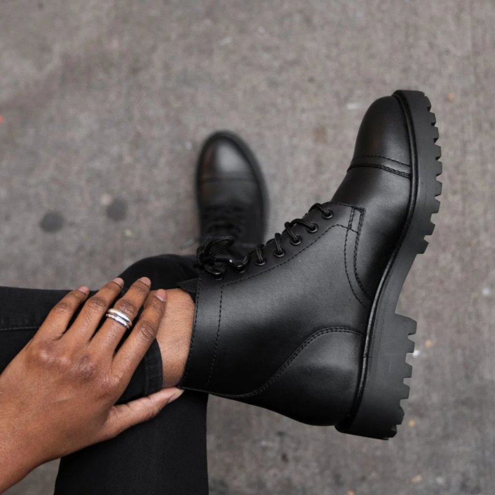 NIB Thursday Boot Co. Black GYW Captain Boots Women's Size 9